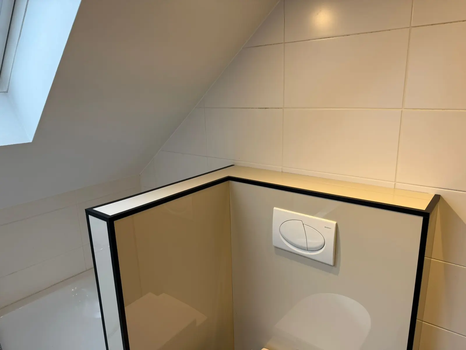 Marmerlook badkamer voor renovatie