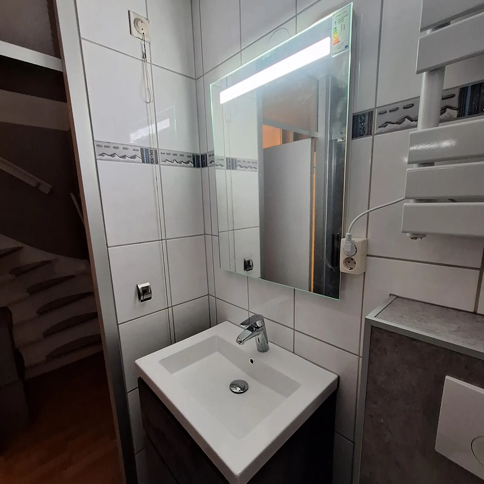 Marmerlook badkamer voor renovatie