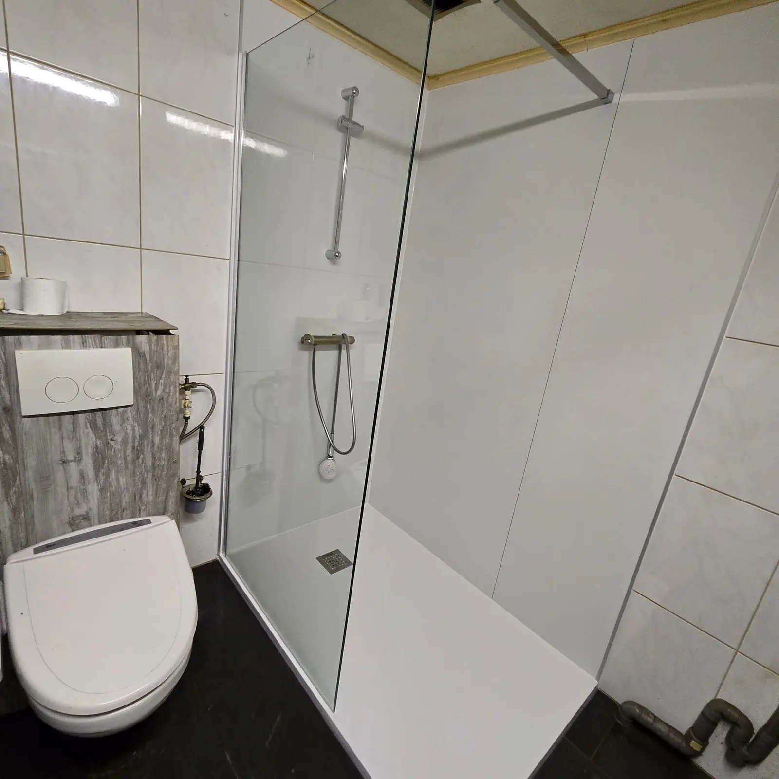 Seniorvriendelijke douche na renovatie